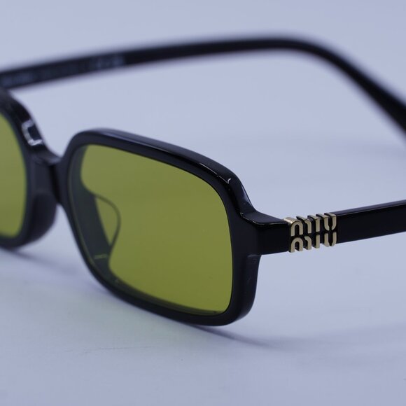 Miu Miu MU11ZSF 16K07O Sunglasses Black Rectangle Frame - Picture 9 of 11